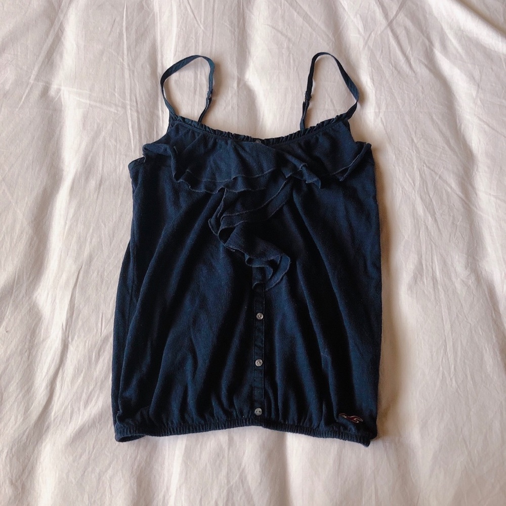 Spaghetti strap navy blue top